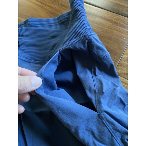 Tuff Athletics Size S Women Blue Pockets Drawstring Activewear Shorts #181 - Picture 3 of 7